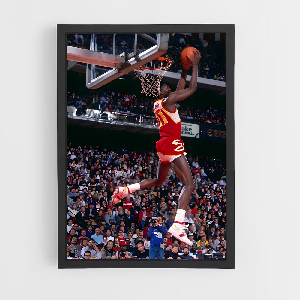 Poster Dominique wilkins réaliser – affiche Basketball (vue 2)